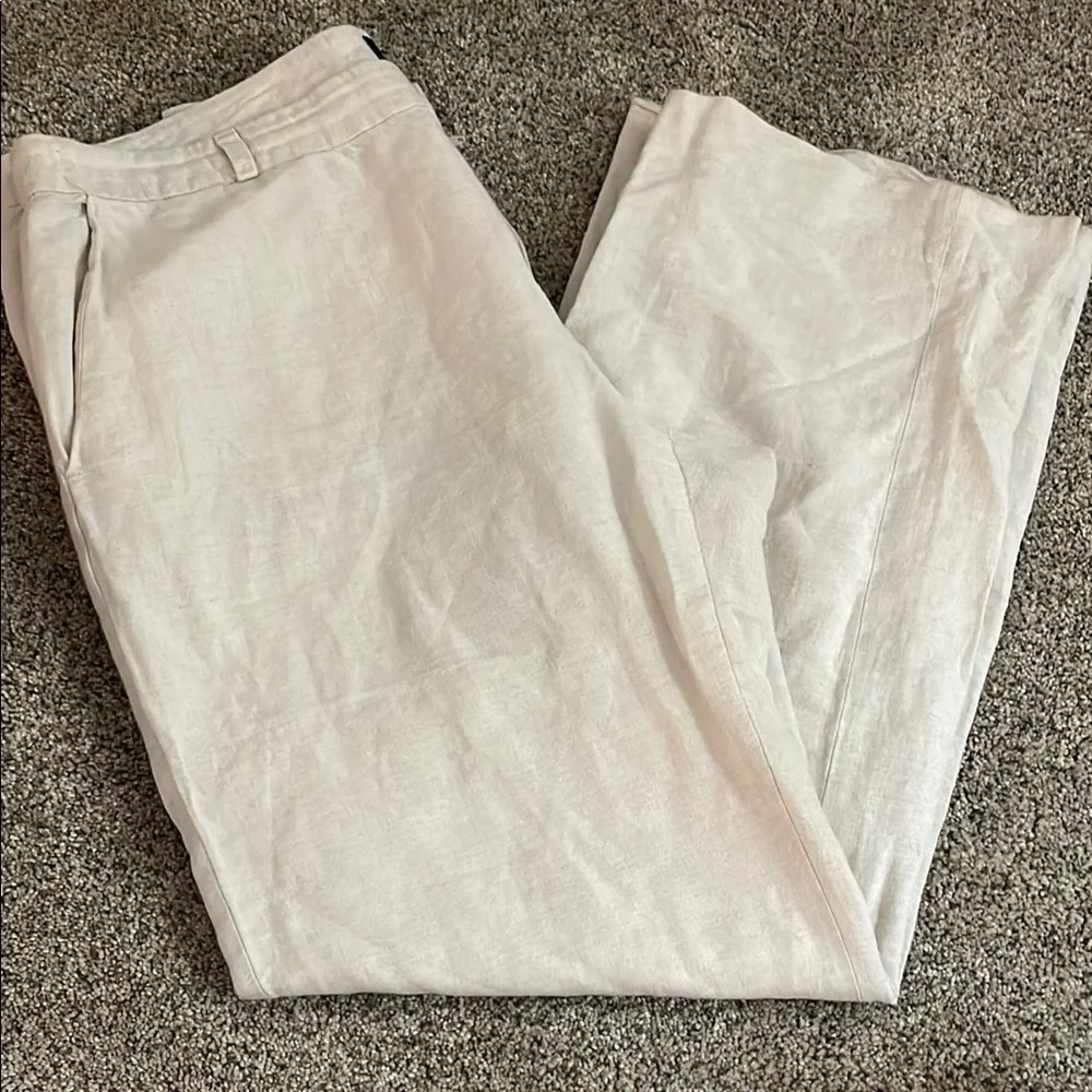 Banana republic linen wide leg pant Martin fit 14